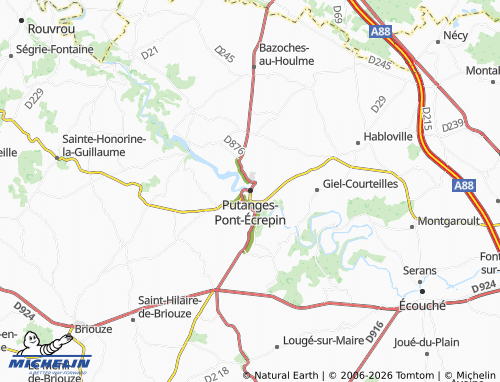 Mappa MICHELIN Putanges-Pont-Écrepin - ViaMichelin