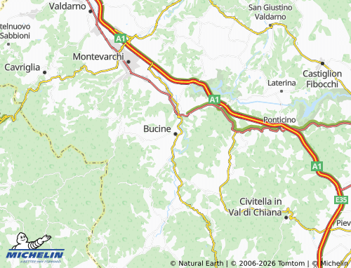 Mapa MICHELIN Bucine - ViaMichelin