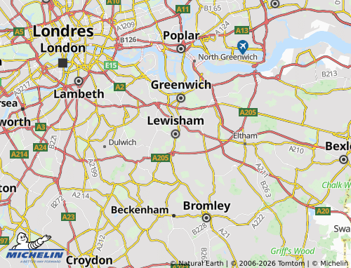 MICHELIN Lewisham map - ViaMichelin