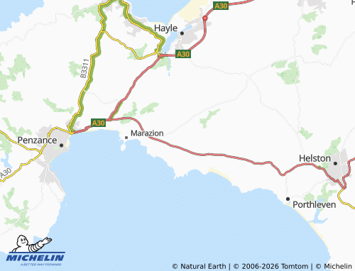 MICHELIN Perran Downs map - ViaMichelin