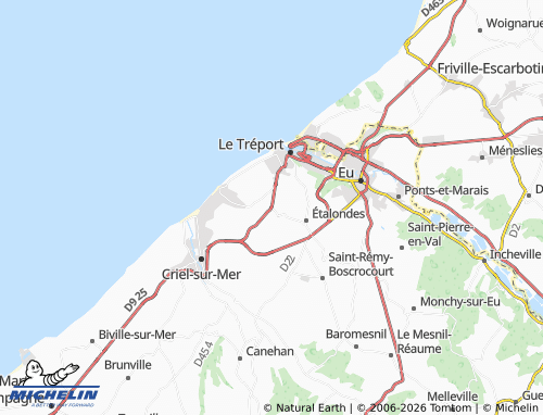 MICHELIN Flocques map - ViaMichelin