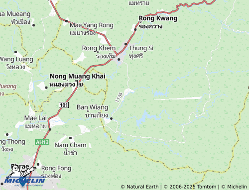 MICHELIN Nam Lao map - ViaMichelin