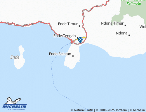 MICHELIN Ende Selatan map - ViaMichelin
