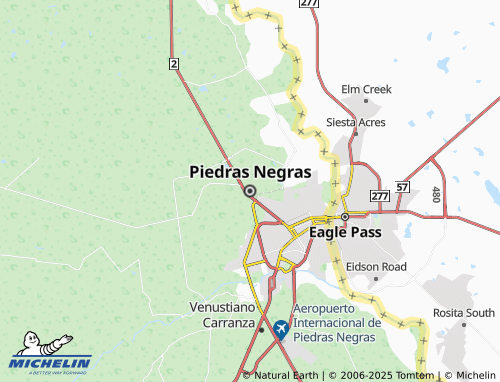MICHELIN Piedras Negras map - ViaMichelin