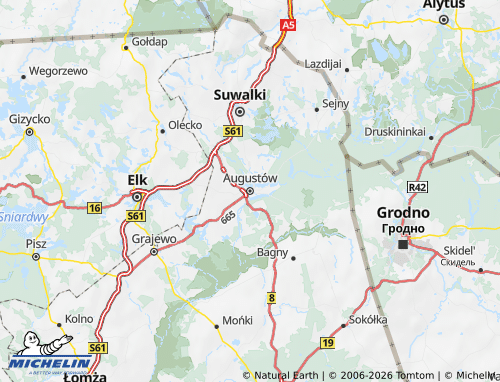 Carte MICHELIN Augustowski - ViaMichelin