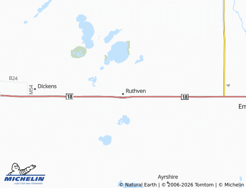 Mapa MICHELIN Ruthven - ViaMichelin