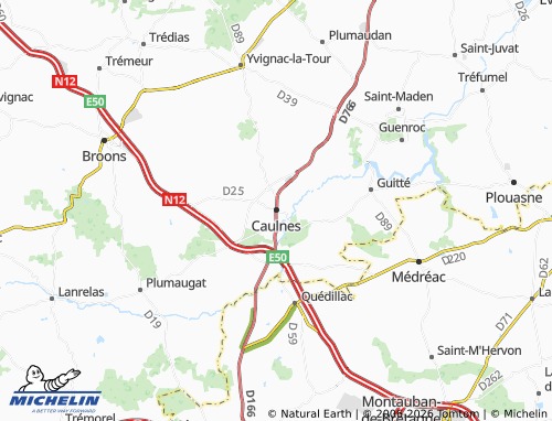 MICHELIN Caulnes map - ViaMichelin