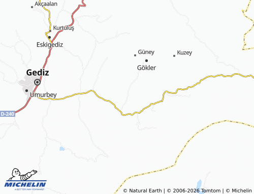 Kaart MICHELIN Saz - ViaMichelin