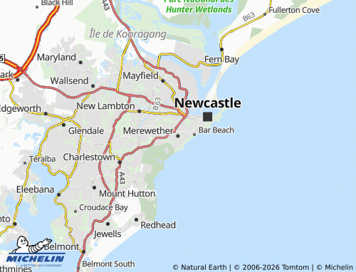 Mapa MICHELIN Merewether - ViaMichelin