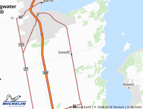 Kaart MICHELIN Innisfil - ViaMichelin