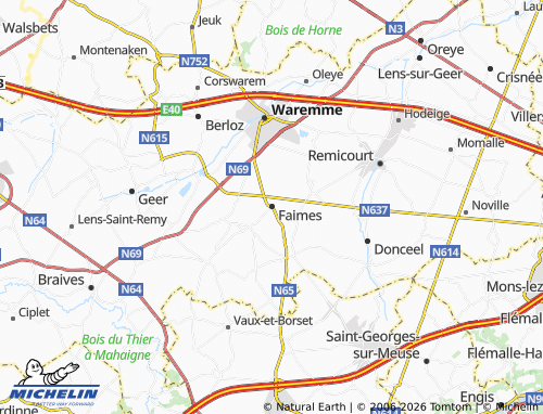 Mappa MICHELIN Faimes - ViaMichelin