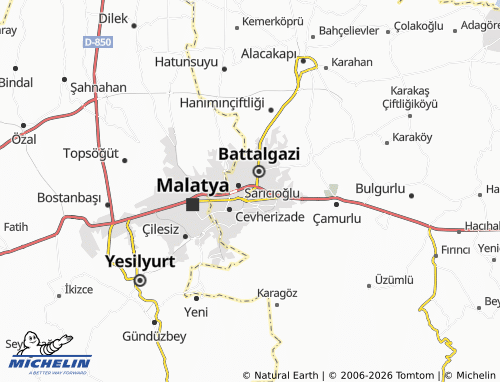 Mapa MICHELIN Üçbağlar - ViaMichelin