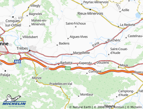 Mappa MICHELIN Marseillette - ViaMichelin