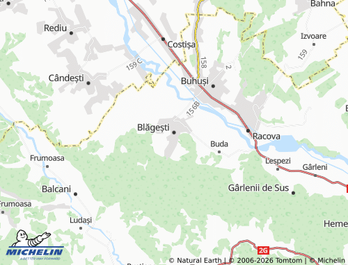 Carte MICHELIN Blăgești - ViaMichelin