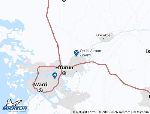 MICHELIN Warri Osubi Airport map - ViaMichelin