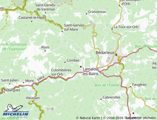 MICHELIN Lamalou Le Vieux map - ViaMichelin
