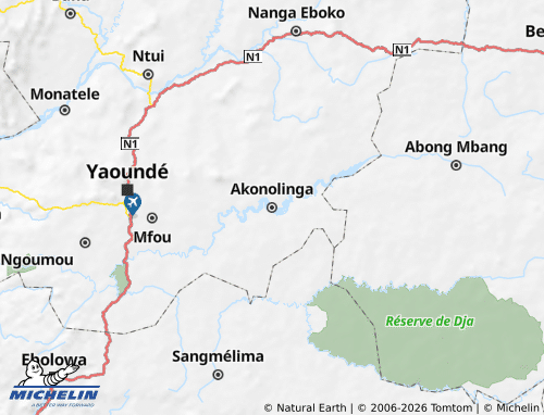 MICHELIN Nyong-et-Mfoumou map - ViaMichelin