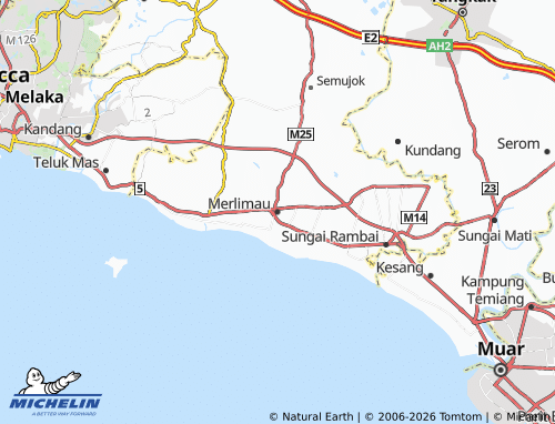 MICHELIN Merlimau map - ViaMichelin