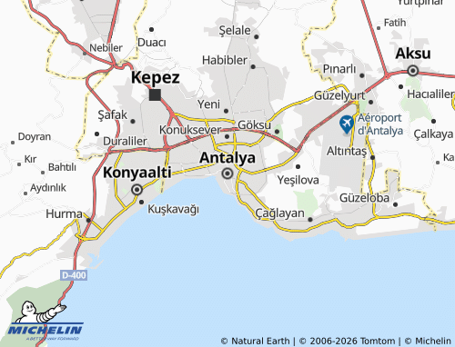 MICHELIN Antalya map - ViaMichelin