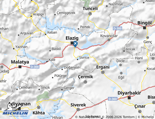 MICHELIN Sivrice map - ViaMichelin