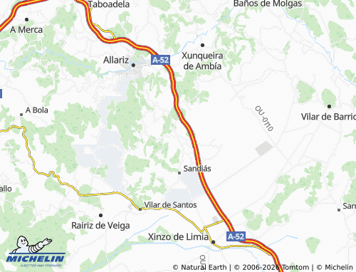 MICHELIN-Landkarte Piñeira de Arcos (San Xoán) - ViaMichelin