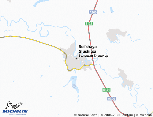 MICHELIN Bol'shaya Glushitsa map - ViaMichelin