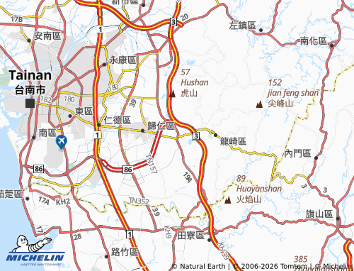 MICHELIN Guanmiao District map - ViaMichelin