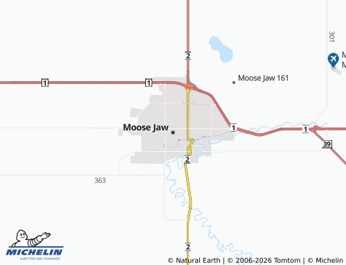 Mapa MICHELIN Moose Jaw - ViaMichelin