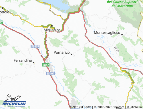 Mapa MICHELIN Pomarico - ViaMichelin