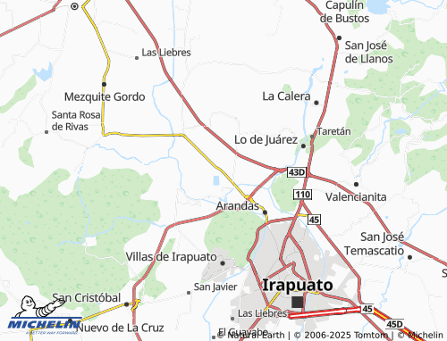 MICHELIN Guadalupe de Paso Blanco map - ViaMichelin