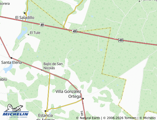 Mapa MICHELIN Refugio del Zacate - ViaMichelin