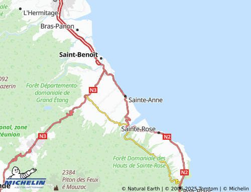 Carte MICHELIN Sainte-Anne - ViaMichelin