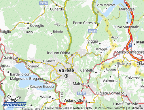 MICHELIN Induno Olona map - ViaMichelin