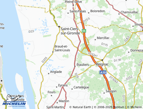 MICHELIN Azac map - ViaMichelin