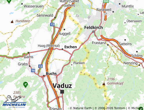 Kaart MICHELIN Nendeln - ViaMichelin