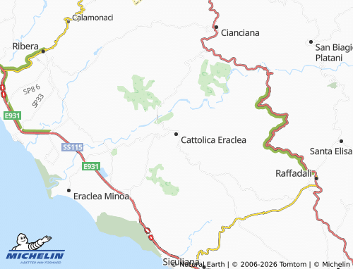 Kaart MICHELIN Cattolica Eraclea - ViaMichelin