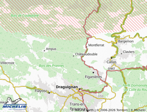 MICHELIN Châteaudouble map - ViaMichelin