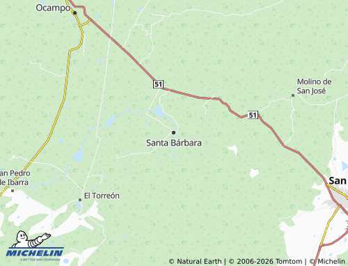 Mapa MICHELIN Santa Bárbara - ViaMichelin
