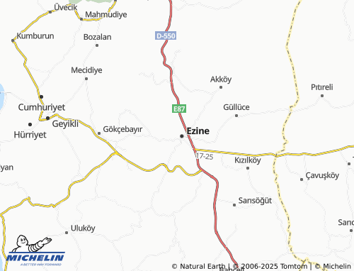 Mappa MICHELIN Gazi - ViaMichelin