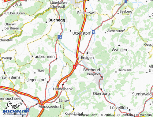 MICHELIN Rüdtligen-Alchenflüh map - ViaMichelin