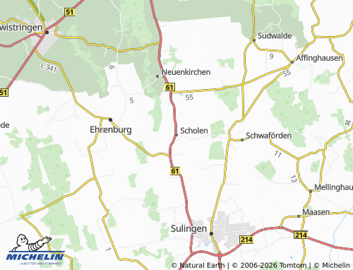 MICHELIN Scholen map - ViaMichelin
