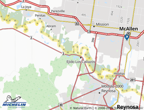 Mappa MICHELIN Anzaldúas - ViaMichelin