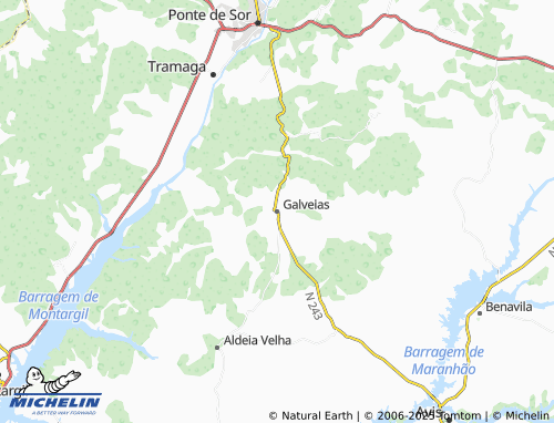 MICHELIN Galveias map - ViaMichelin