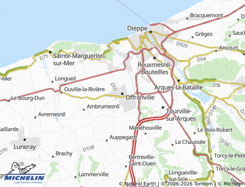 MICHELIN Offranville map - ViaMichelin