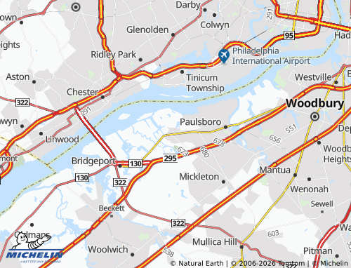 Mappa MICHELIN Gibbstown - ViaMichelin