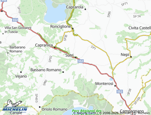 Mappa MICHELIN Sutri - ViaMichelin