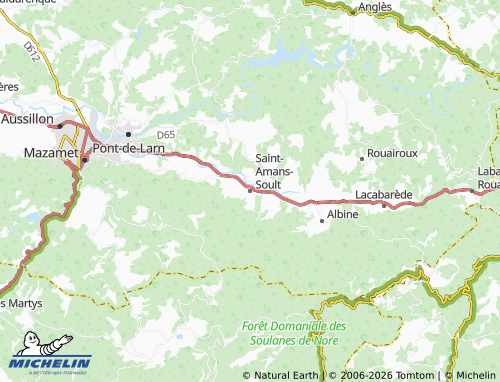 Mappa MICHELIN Saint-Amans-Soult - ViaMichelin