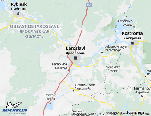 Carte MICHELIN Laroslavl - ViaMichelin