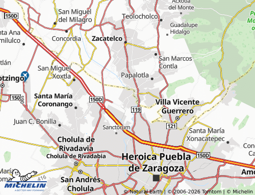 Mappa MICHELIN San Lorenzo Almecatla - ViaMichelin