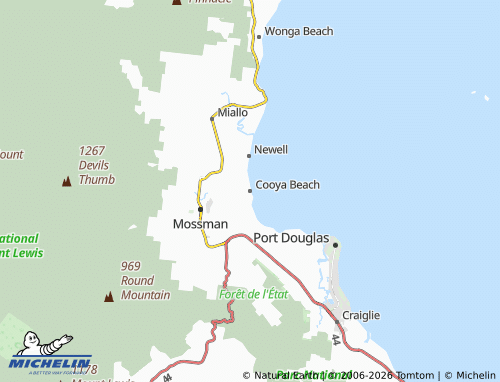 MICHELIN Cooya Beach map - ViaMichelin